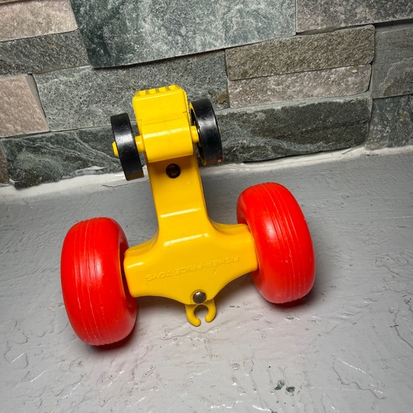 Fisher-Price Yellow Tractor Toy with Character Rider and Red Wheels - Picture 4 of 4